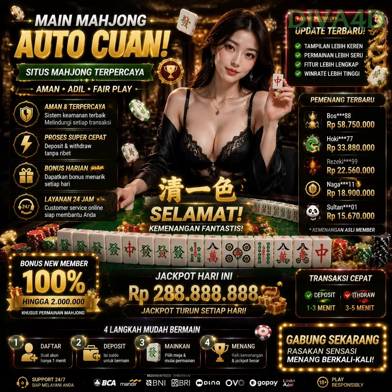 Main diva4dq Menang Jackpot Besar
